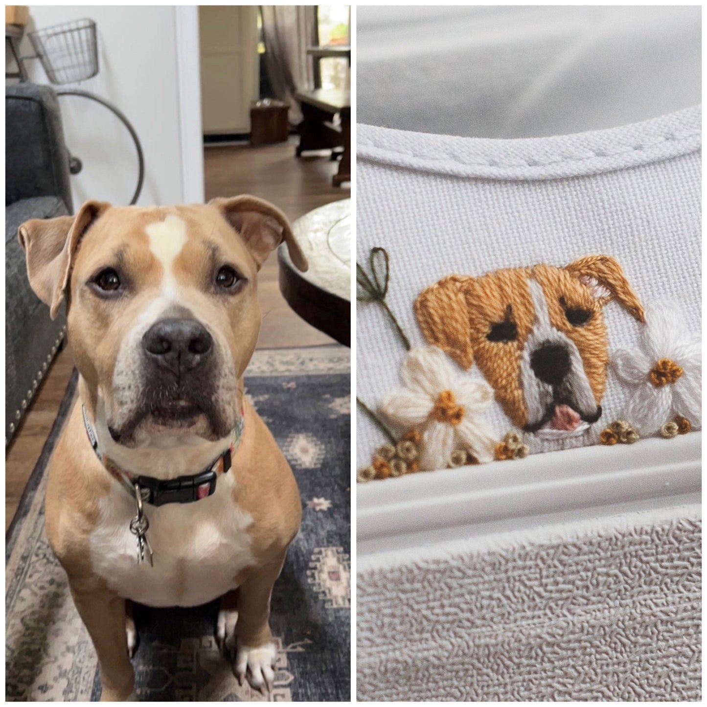 Embroidered Pet Bridal Vans, Custom Embroidered Wedding Shoes, Dog & Cat Customizable Bride Shoes, Wedding Sneakers, Bridal Pet Sneakers
