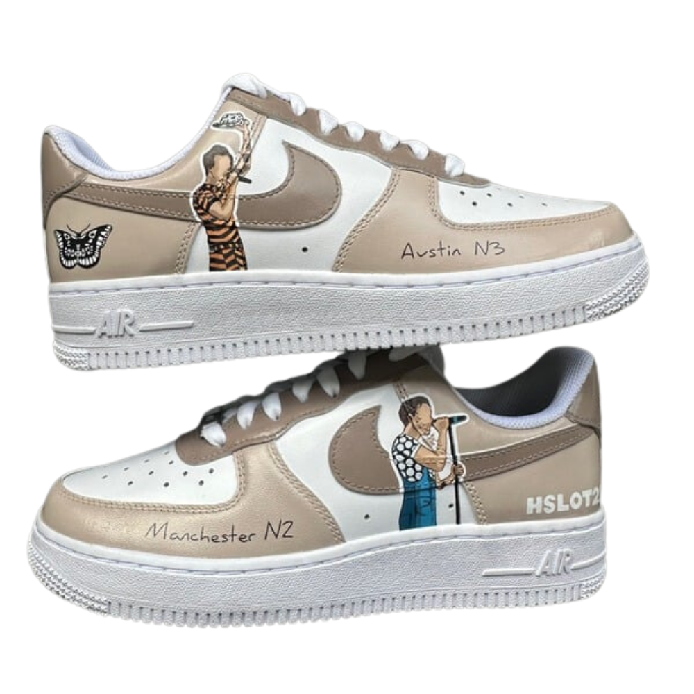 Handpainted Sneakers - Personalised Sneakers - Custom HSLOT23 Austin - Ma.. Nike Air Force - Air Force 1 AF1 Sneakers