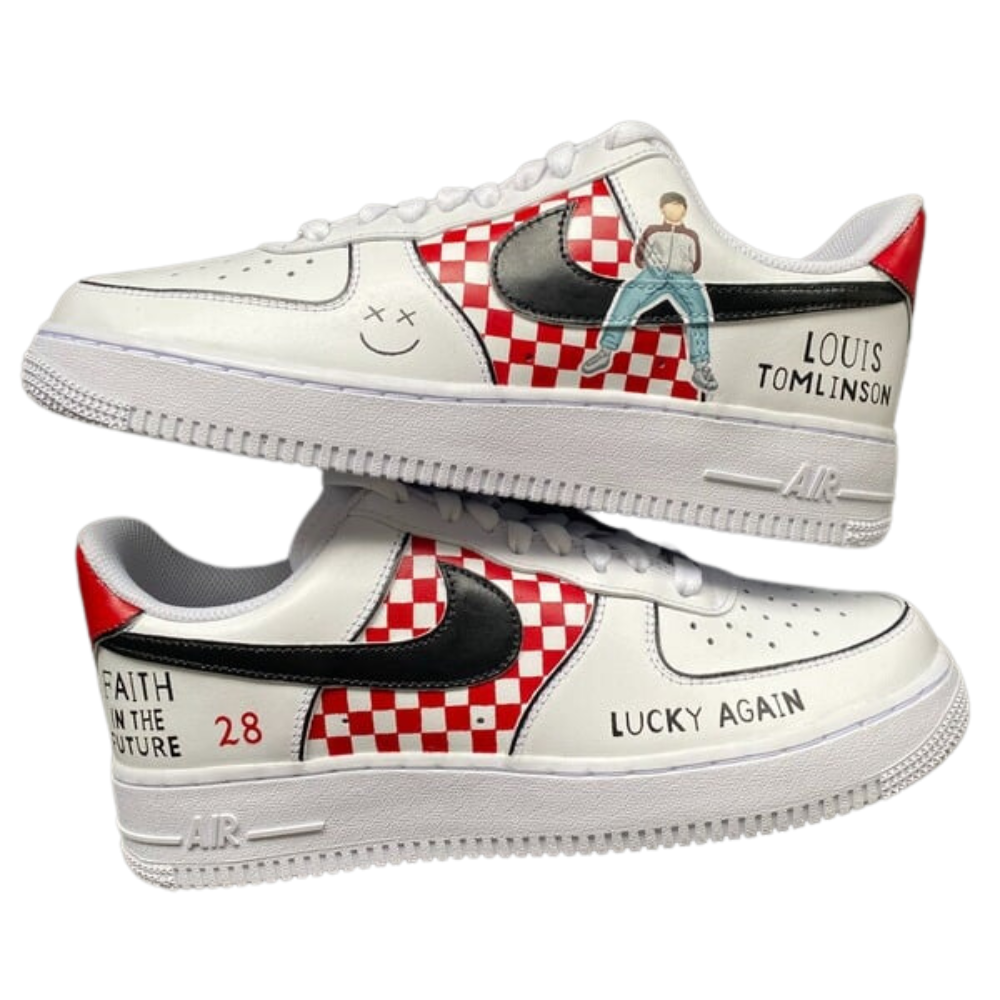 Handpainted Sneakers - Personalised Sneakers - Custom Louis FITF x Walls Nike Air Force - Air Force 1 AF1 Sneakers