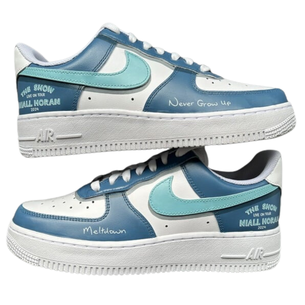 Handpainted Sneakers - Personalised Sneakers - Custom Niall The Show 1 Nike Air Force - Air Force 1 AF1 Sneakers