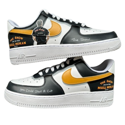 Handpainted Sneakers - Personalised Sneakers - Custom Niall The Show 5 Nike Air Force - Air Force 1 AF1 Sneakers