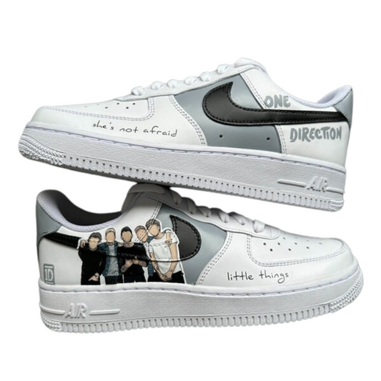 Handpainted Sneakers - Personalised Sneakers - Custom One Direction Nike Air Force - Air Force 1 AF1 Sneakers