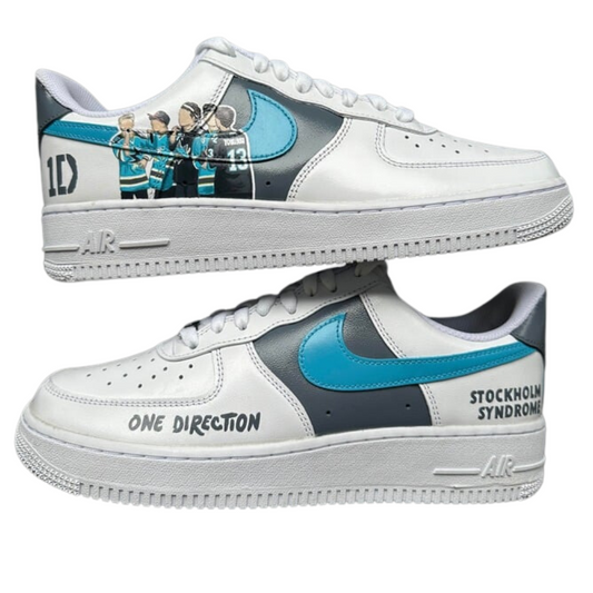 Handpainted Sneakers - Personalised Sneakers - Custom One Direction 2 Nike Air Force - Air Force 1 AF1 Sneakers