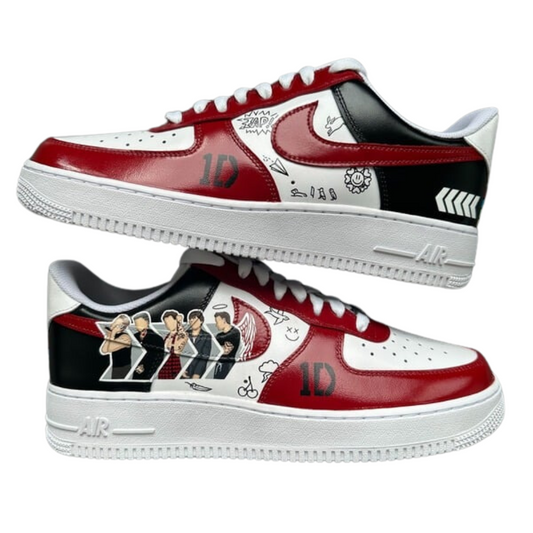 Handpainted Sneakers - Personalised Sneakers - Custom One Direction 3 Nike Air Force - Air Force 1 AF1 Sneakers