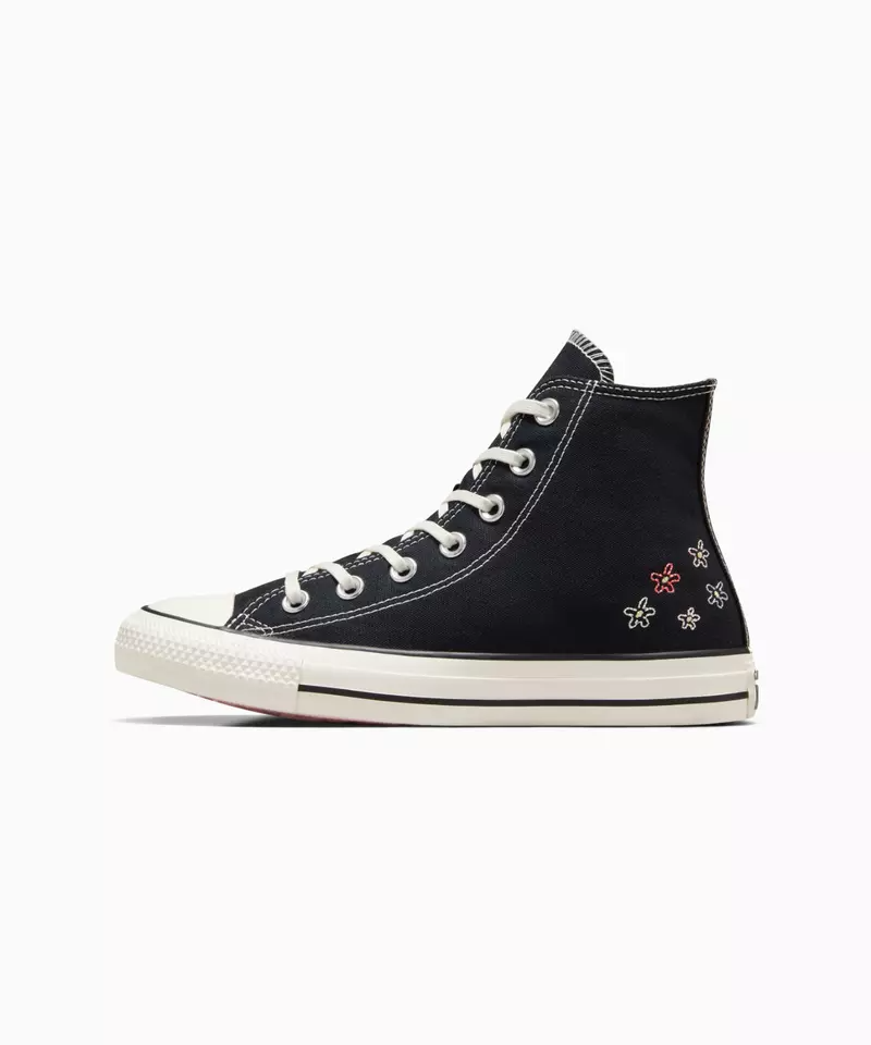 Hand Embroidery Small Floral Converse, Flowers Embroidered Sneakers, Converse High Top Shoes Converse Chuck Taylor