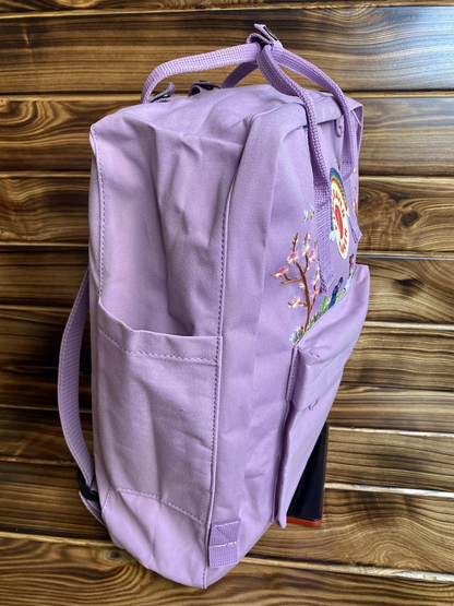 My Melody Embroidery Design On Fjallraven Kanken Backpack, Backpack Fjallraven Kanken Embroidered My Melody