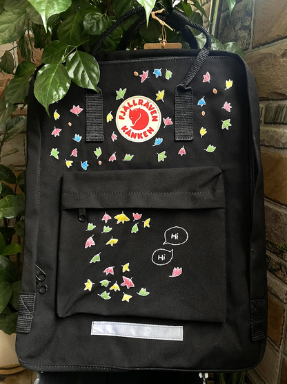 Fjallraven Kanken Backpack Custom Embroidered Heartstopper Leaves Heartstopper Leaves Embroidered Backpack Heartstopper Leaves