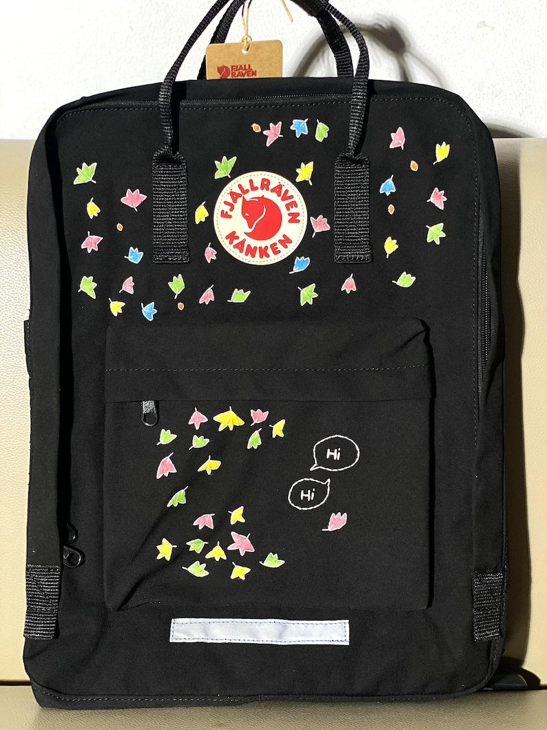 Fjallraven Kanken Backpack Custom Embroidered Heartstopper Leaves Heartstopper Leaves Embroidered Backpack Heartstopper Leaves