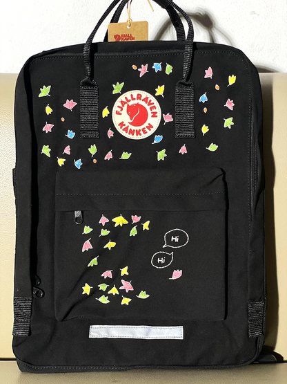 Fjallraven Kanken Backpack Custom Embroidered Heartstopper Leaves Heartstopper Leaves Embroidered Backpack Heartstopper Leaves