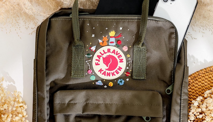 Fjallraven Kanken Backpack Embroidery Little Prince and Universe, Planets, Stars, Little Prince Embroidered Kanken, Custom Kanken With Name