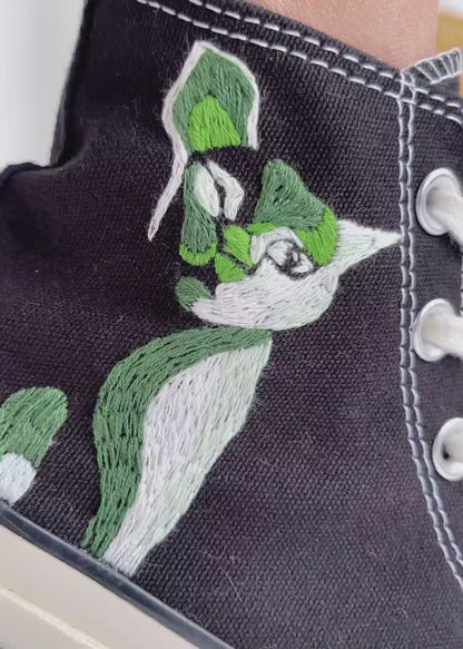 Embroidered Converse,Custom Converse High Tops Embroidered Cat, Pet Embroidered Converse for Men, Custom Pet Gifts