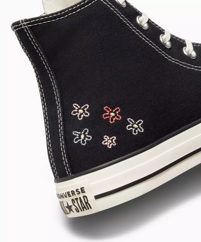 Hand Embroidery Small Floral Converse, Flowers Embroidered Sneakers, Converse High Top Shoes Converse Chuck Taylor